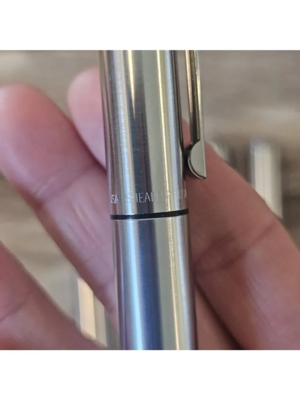 Lot Sheaffer Award Brushed Silver Fountain Pens Set Of 4 Medium USA